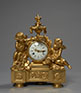 Allegory of the Sciences, Rare Chased Gilt Bronze Neo-Classical Clock. Frédéric Duval, Case Attributed to Jean-Joseph de Saint-Germain.
Paris, early Louis XVI period, circa 1775